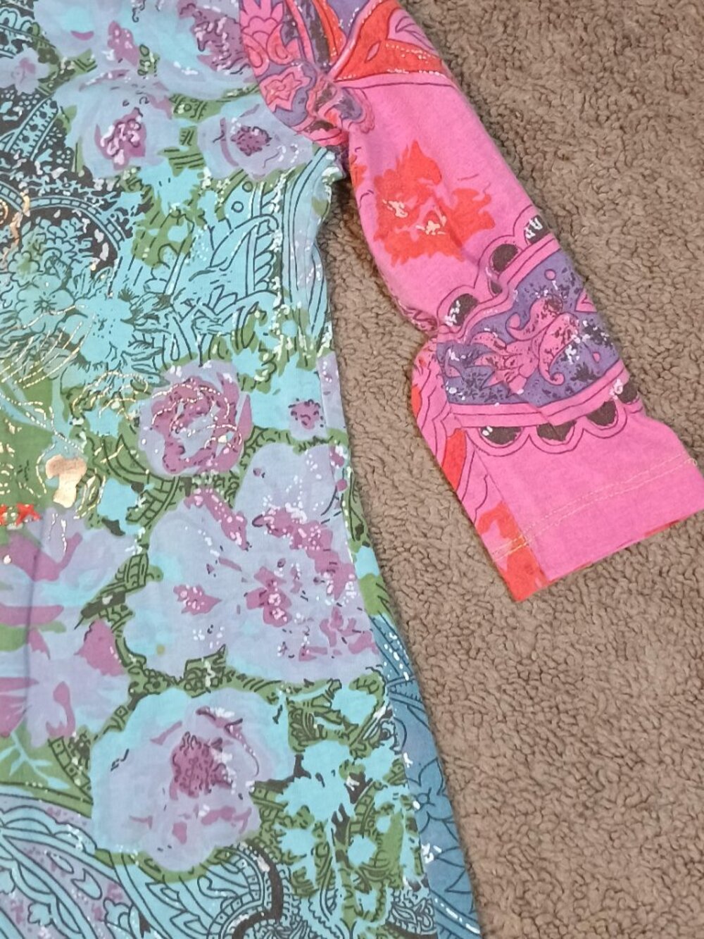 Mimi & Maggie/Tunic Dress/Girls 2T/Multi Paisley Floral/Boho Cottagecore Boutiqu - Picture 9 of 11